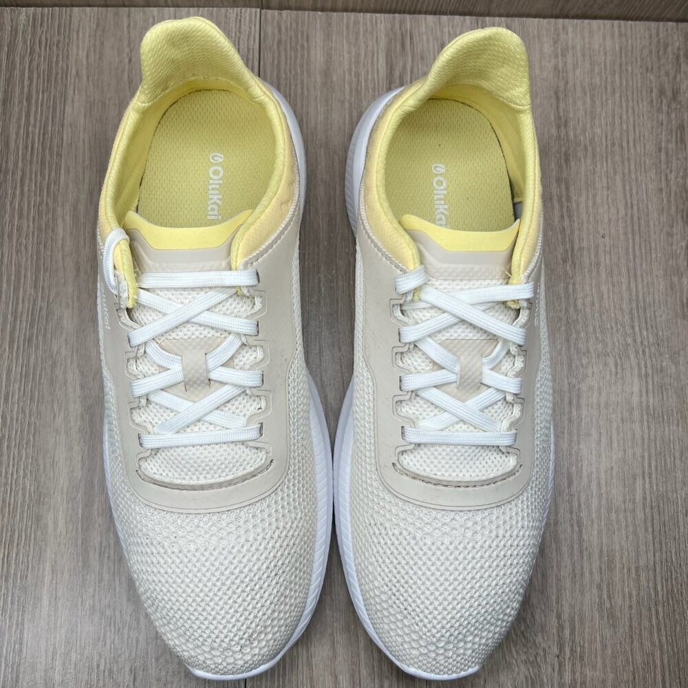 OluKai Island Hopper Sneakers Womens 10 Lace Up Athletic Travel Knit Puka Honey - Picture 4 of 11